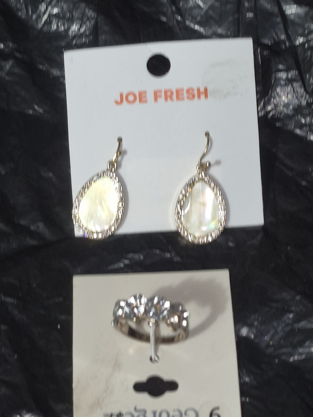 Joe Fresh Gold Teardrop Iridescent Mother-of-Pearl Earrings